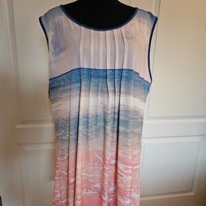 Lily Woman's Long Tank Shirt. Looks like an Ocean! NWT! 3XL